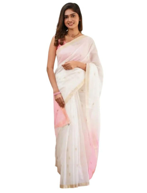 Vasthrlay Banarasi Unstitched Saree