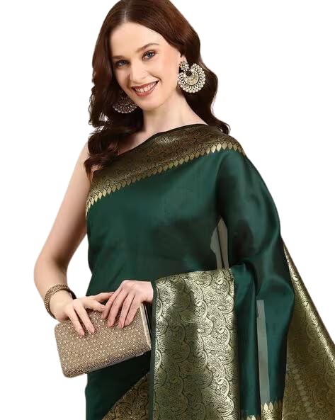 Vasthrlay Kanjivaram Kanchipuram Banarasi Yatri Saree With Blouse Piece
