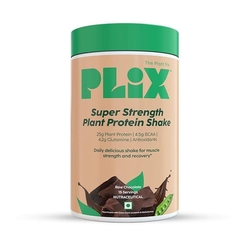 Plix Sport Strength Plant Protein PowderRaw Chocolate 500g