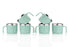 Stainless Steel, Plastic Coffee Tea Cup Set (100ml,Pack of 6)