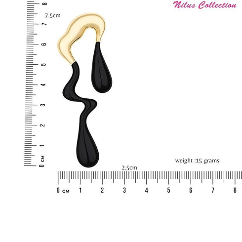 Nilu's Collections Abstract Drip Design Earrings
