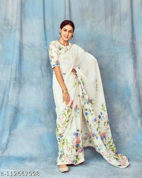 Vasthrlay Banarasi Kanjivaram Wedding Jeneliya Saree With Blouse Piece