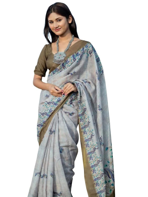 Vasthrlay Printed Contrast Lightweight Unstitched