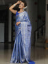 Vasthrlay Blue Banarasi Traditional Unstitched Saree