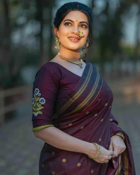 Vasthrlay Paithani Unstitched Elegant Traditional Saree