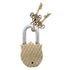 Brass Padlock Solider Face Design With 2 Decorative Keys