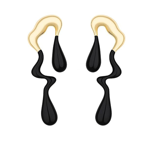 Nilu's Collections Abstract Drip Design Earrings