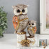 Owl Statue for Good Luck & Wisdom | Antique Multicolour Owl Showpiece for Home Decor & Office Desk