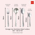 Parage 24 Pieces Lily Cutlery Set Stainless Steel With Stand