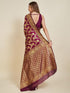 Vasthrlay Red Banarasi Traditional Unstitched Saree
