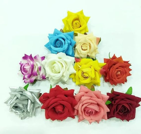 Artificial Rose Velvet Flower for Pooja Thali & Home Decoration|Festive & Diwali Décor