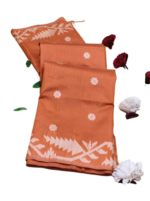 Vasthrlay Tussar Kalamkari Geometric Design Thread