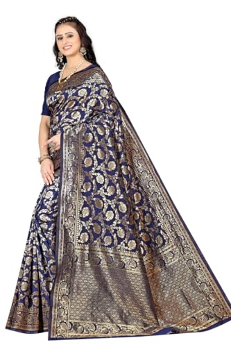 Vasthrlay Kanjivaram Banarasi Kanchipuram Wedding Saree With Blouse Piece