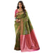 Vasthrlay Banarasi Kanjivaram Unstitched Beige Saree