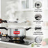 Prestige Svachh Aluminium Anti Bulge Induction Base Senior Deep Pan Pressure Cooker 5 L Silver