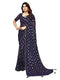 Vasthrlay Georgette Printed Unstitched Maroon Saree