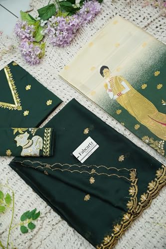 Vasthrlay South Indian Style Unstitch Half Saree Lehenga Choli For Women |Pl226