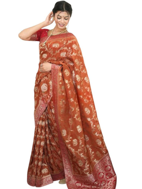Vasthrlay Purple Kanjivaram Wedding Saree