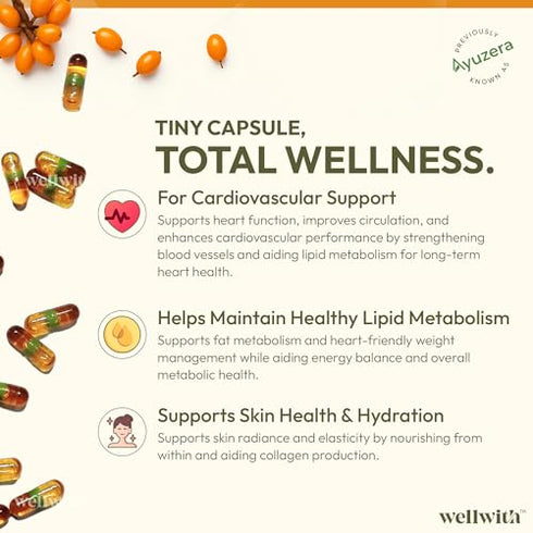 Wellwith (Ayuzera) Sea Buckthorn Berry Oil Vegan Omega
