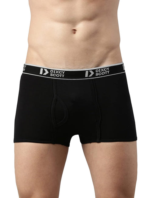 Dixcy Scott Originals Swish Trunk | Short Trunks for Men | 100% Combed Cotton | Soft, Sweat-Absorbent Waistband | C-Open Front Men's Underwear | Elasticated Leg Grip Innerwear for Man | Pack of 4