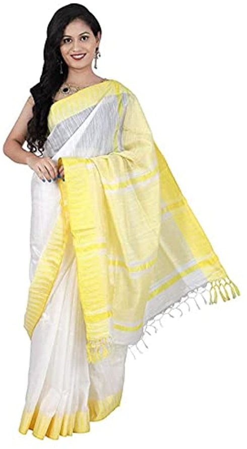 Vasthrlay Handloom Bhagalpuri Blouse Yellow