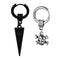 M Men Style Hollow-Out Triangle Rock Huggie Studs