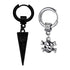 M Men Style Hollow-Out Triangle Rock Huggie Studs