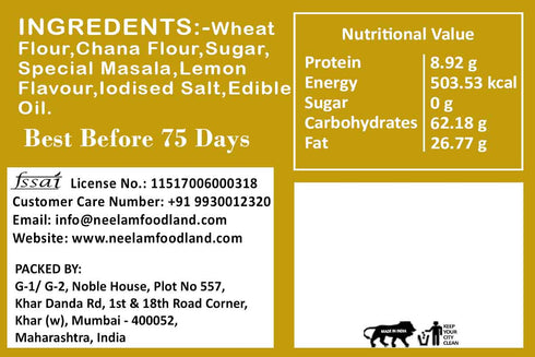 Neelam Foodland Whole Wheat Lime N Spice Khakhra
