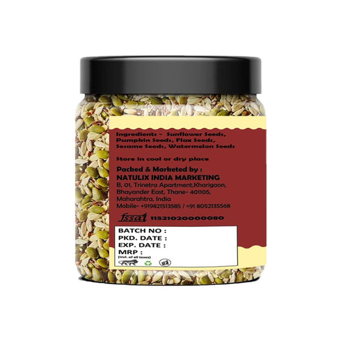 NATUREONUS 5-in-1 Raw Seeds Mix