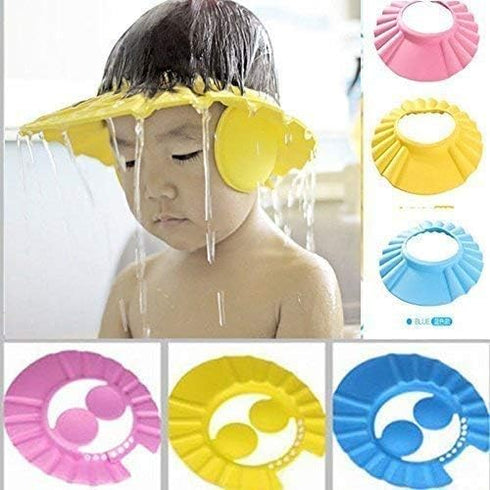 Jankylabh Soft Adjustable Visor Hat - Safe Shampoo Shower Bathing Protection Cap for Toddlers
