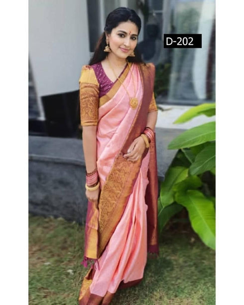 Vasthrlay Purple Kanjivaram Saree