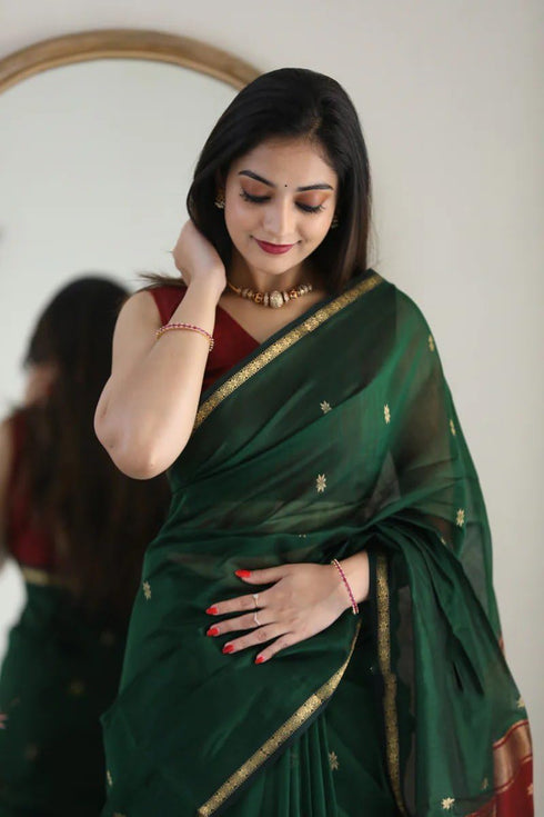 Vasthrlay Kanjivaram Unstitched Saree
