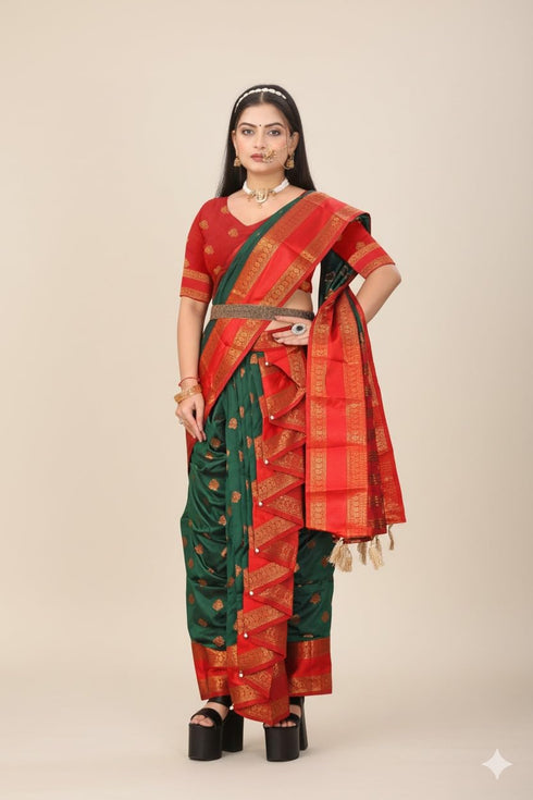 Vasthrlay Paithani Maharashtrian Contrast Traditional