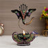 Handpainted Ganesha Metal Tealight Candle Holder