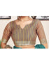 Vasthrlay Printed Pleated Unstitched White Saree