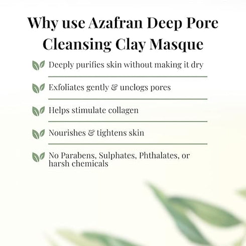Azafran Organics Deep Pore Cleansing Clay Masque