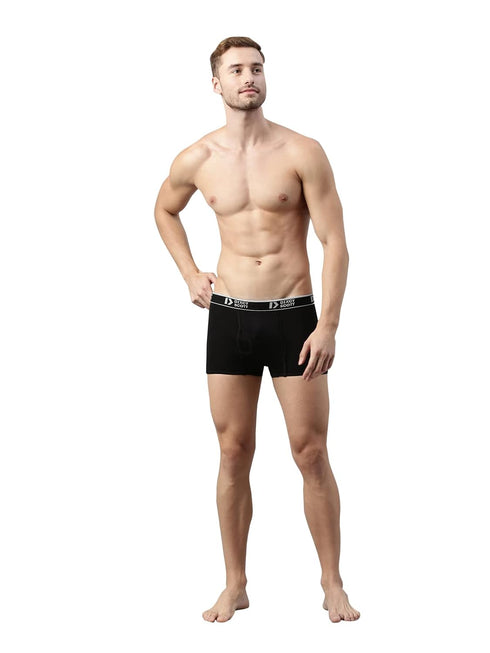 Dixcy Scott Originals Swish Trunk | Short Trunks for Men | 100% Combed Cotton | Soft, Sweat-Absorbent Waistband | C-Open Front Men's Underwear | Elasticated Leg Grip Innerwear for Man | Pack of 4
