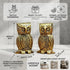 Oxidised Metal Miniature Owl Pair for Home Decor