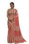 Vasthrlay Striped Orange Kalamkari Bridal