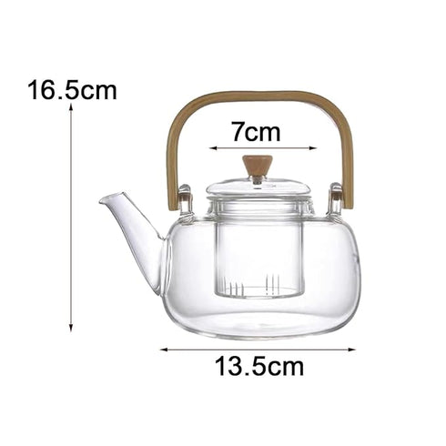 PAPITA Glass Teapot Kettle with Glass Infuser