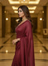 Vasthrlay Maroon Embroidery Saree