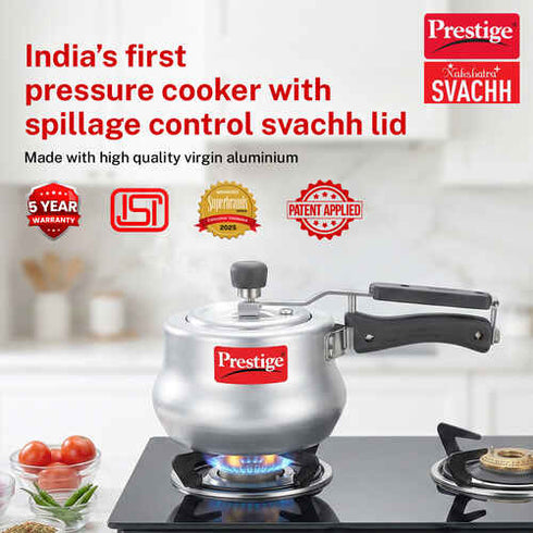 Prestige Nakshatra Plus Svachh Aluminium Spillage Control Handi 2 L