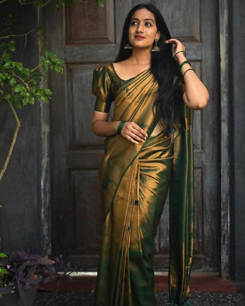 Vasthrlay Purple Banarasi Saree