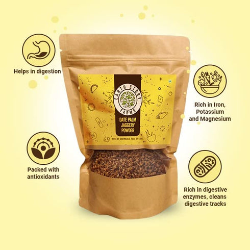 Earth Story Farms Date Jaggery Powder 400 g Natural Date Jaggery