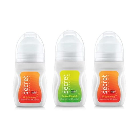Secret Temptation 1 Active Lifestyle and 2 Brightening Fresh Underarm Roll on Combo