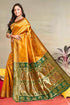 Vasthrlay Kanjivaram Chand Paithani Rama Pink Saree With Blouse Piece