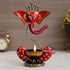 Handpainted Ganesha Metal Tealight Candle Holder
