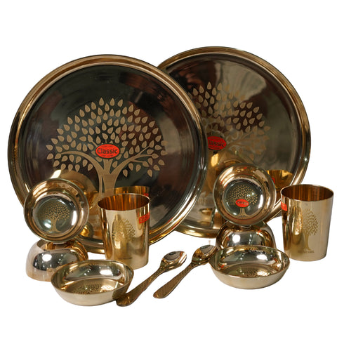 Pure Kansa Dinner Set, 6 Pieces (Pack of 2)