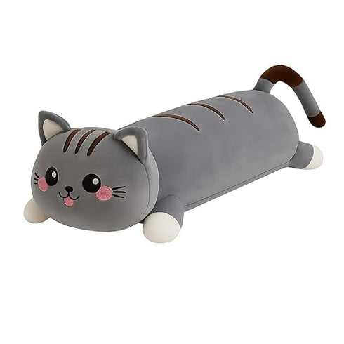 Cute Long Cat Plush Pillow for Kids 60 cm