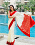 Vasthrlay Glory Women Silk Embelished Durga Pooja Traditional Bengali Kanjivaram Saree